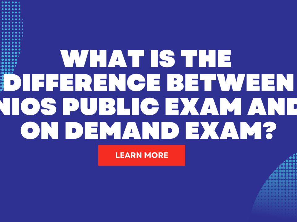 What is the difference between NIOS public exam and on demand exam?