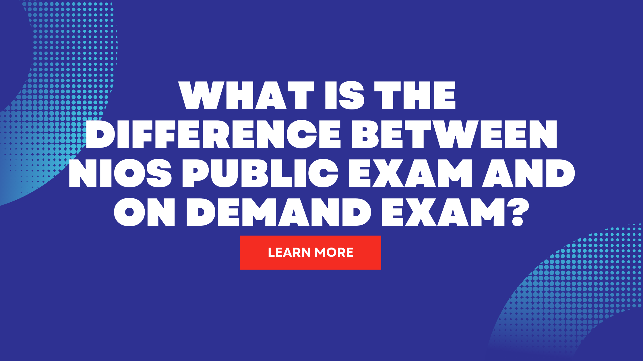 What is the difference between NIOS public exam and on demand exam?