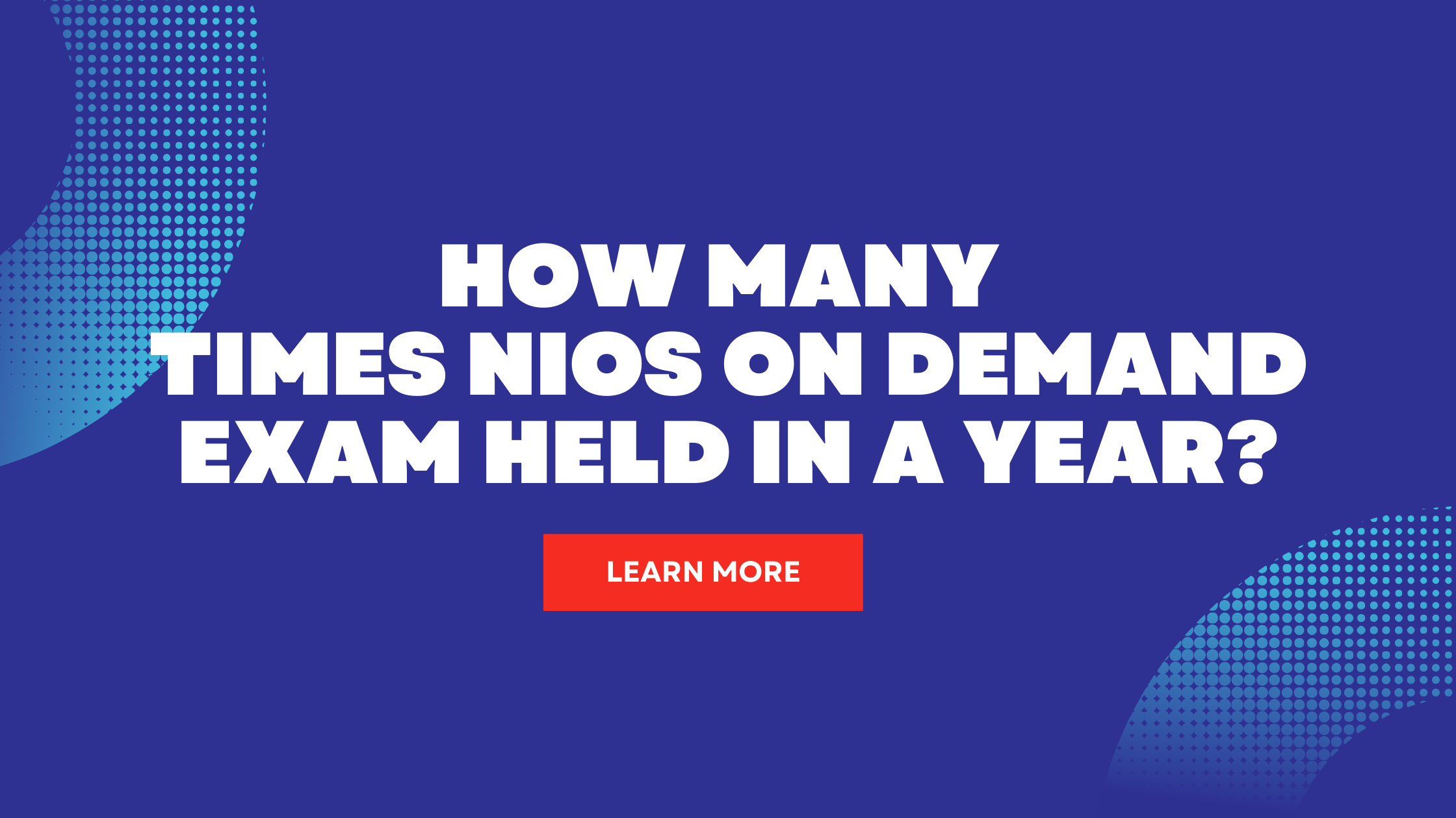 How many times NIOS on demand exam held in a year?