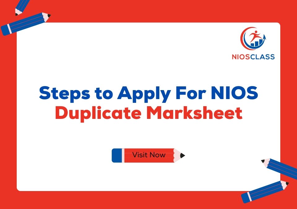 Steps to apply offline For NIOS Duplicate Marksheet