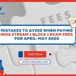 NIOS Stream 1 Block 1 April-May Exam Fees